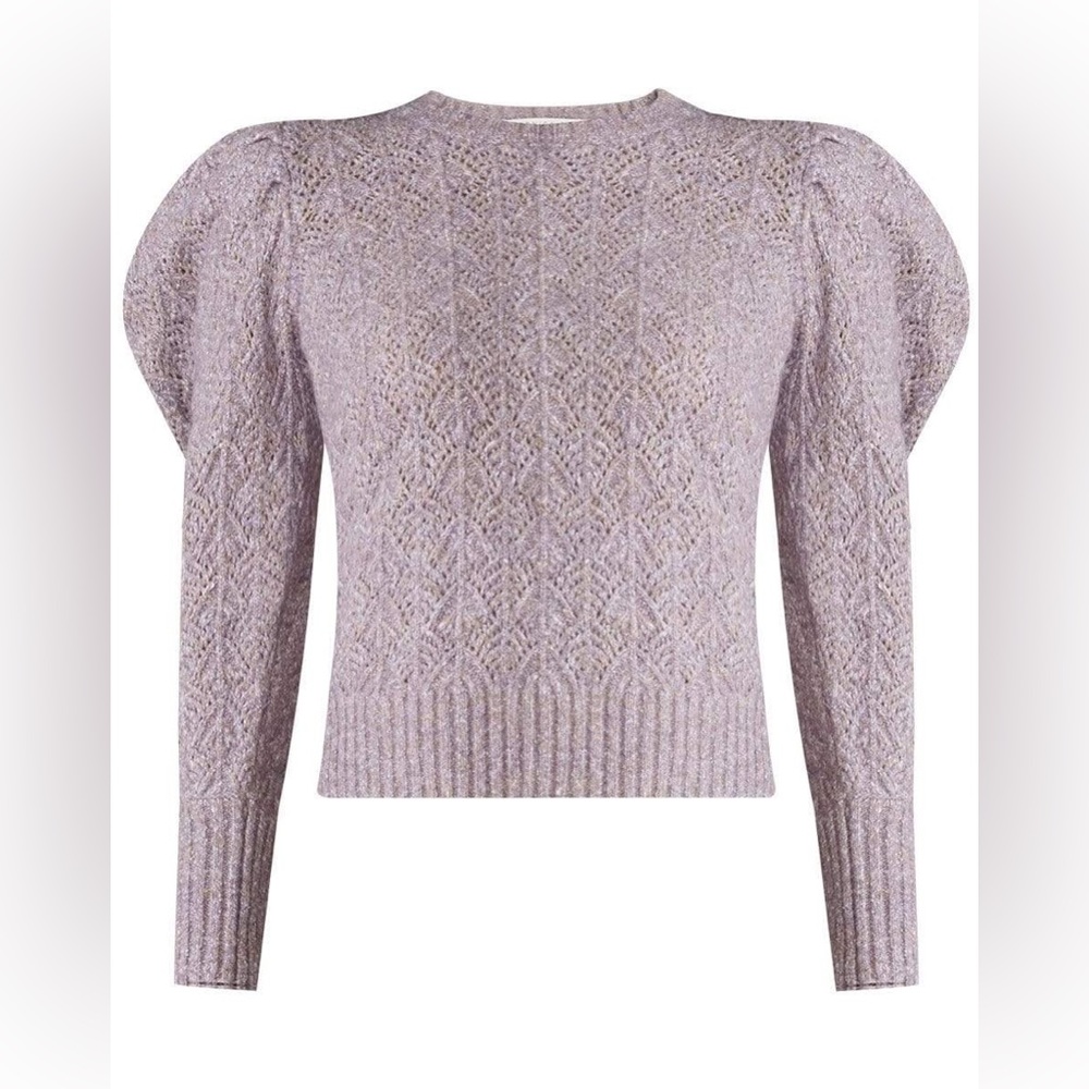 Veronica Beard Novah Crew Neck Sweater lilac
